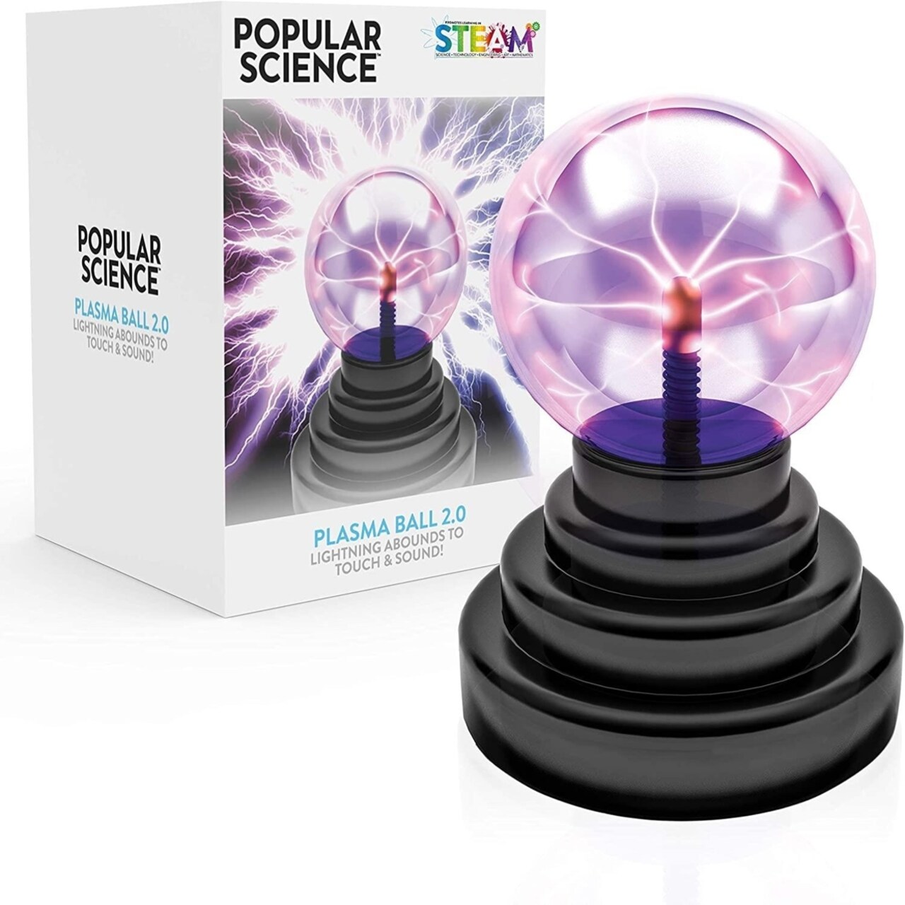 Plasma Ball 2.0 Popular Science Orb Touch Sound Steam Toy Wow Stuff